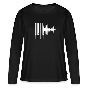 Clavier - T-shirt manches longues Premium bio Femme - noir - Devant - Julia (174cm)