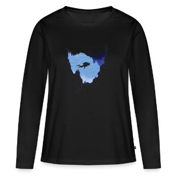 Diver diver diving gift - Women's Premium Organic Long Sleeve Shirt - black - Front - Julia (174cm)