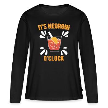 Negroni Cocktail Long Drinks Summer Alcohol Party - T-shirt manches longues Premium bio Femme - noir - Devant - Julia (174cm)