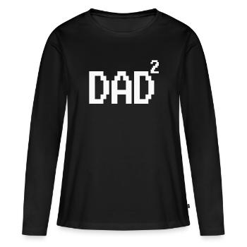 Twins Dad Père de Twins Funny Gift Papa - T-shirt manches longues Premium bio Femme - noir - Devant - Julia (174cm)