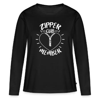 Cadeaux et accessoires pour le rétablissement - T-shirt manches longues Premium bio Femme - noir - Devant - Julia (174cm)
