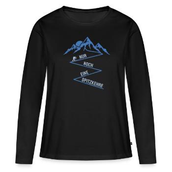 Nur Noch Eine Spitzkehre - Skitour - Frauen Premium Bio Langarmshirt - Schwarz - Vorne - Julia (174cm)