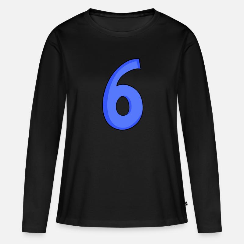 6 - Frauen Premium Bio Langarmshirt - Schwarz