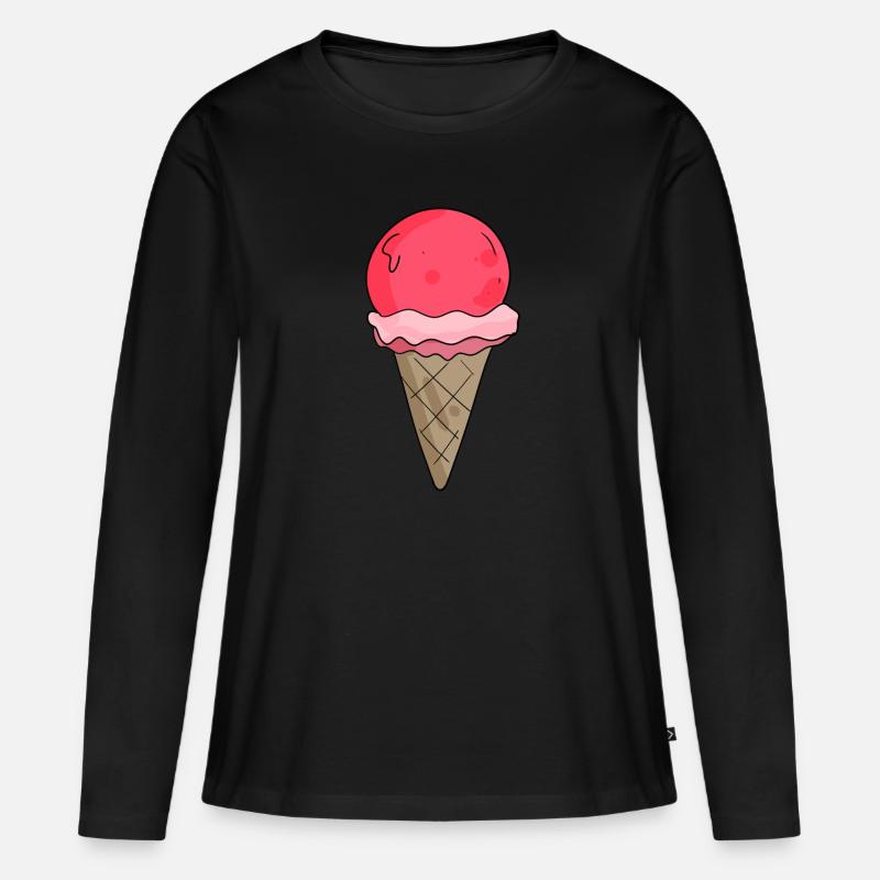 Eis - Frauen Premium Bio Langarmshirt - Schwarz