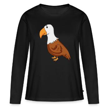 Aigle - T-shirt manches longues Premium bio Femme - noir - Devant - Julia (174cm)