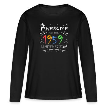 1959 - Né en 1959 - Fantastique depuis 1959 - T-shirt manches longues Premium bio Femme - noir - Devant - Julia (174cm)