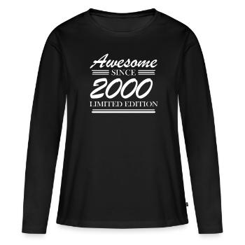 2000 - Jahrgang 2000 - Fantastisch seit 2000 - Frauen Premium Bio Langarmshirt - Schwarz - Vorne - Julia (174cm)