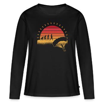 Paragliding - Parachute Evolution Outdoor - Women's Premium Organic Long Sleeve Shirt - black - Front - Julia (174cm)