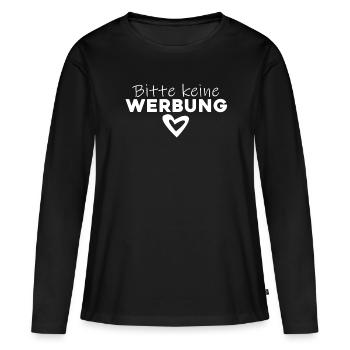 Bitte keine Werbung - Briefkasten - Frauen Premium Bio Langarmshirt - Schwarz - Vorne - Julia (174cm)