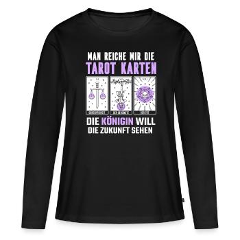 Tarot Karten Lustiger Spruch Wahrsagen Esoterik - Frauen Premium Bio Langarmshirt - Schwarz - Vorne - Julia (174cm)