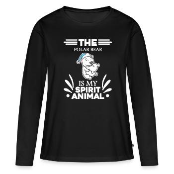 Polar Bear Polar Bear Bear - Women's Premium Organic Long Sleeve Shirt - black - Front - Julia (174cm)
