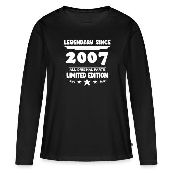 2007 - Année de construction 2007 - Millésime 2007 - T-shirt manches longues Premium bio Femme - noir - Devant - Julia (174cm)