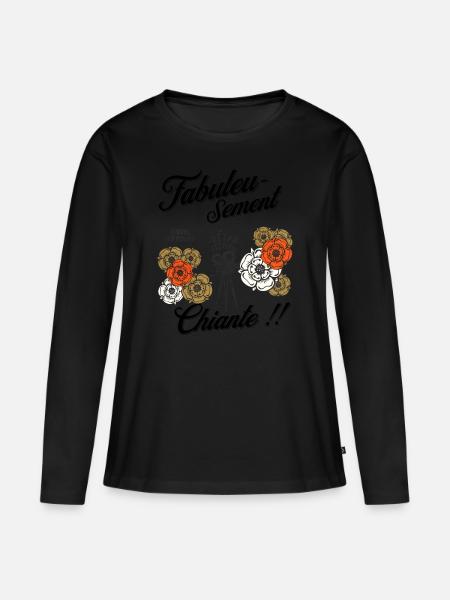 Fabelhaft langweilig!! - Frauen Premium Bio Langarmshirt - Schwarz
