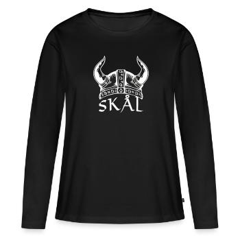 Viking Celtic Skal Valhalla - T-shirt manches longues Premium bio Femme - noir - Devant - Julia (174cm)