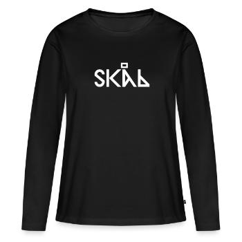 Skal Nordic Celtic Viking Valhalla - T-shirt manches longues Premium bio Femme - noir - Devant - Julia (174cm)