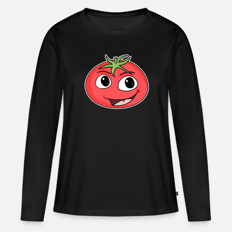 Tomate - Frauen Premium Bio Langarmshirt - Schwarz