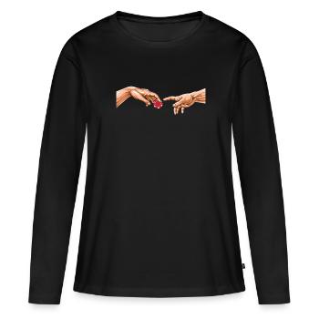 Funny Poker Michelangelo Hand Poker Player - T-shirt manches longues Premium bio Femme - noir - Devant - Julia (174cm)