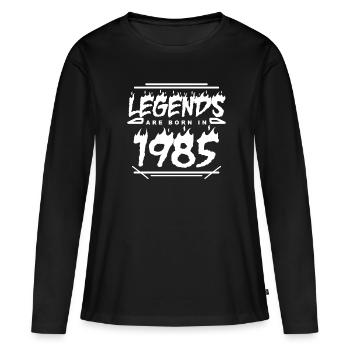 1985 - Né en 1985 - Construit en 1985 - Légende - T-shirt manches longues Premium bio Femme - noir - Devant - Julia (174cm)