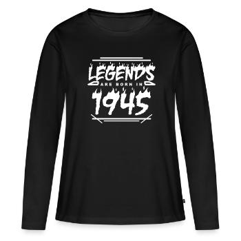 1945 - Born 1945 - Built in 1945 - Women's Premium Organic Long Sleeve Shirt - black - Front - Julia (174cm)
