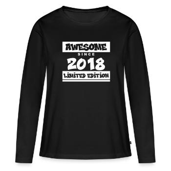 2018 - Millésime 2018 - Fantastique depuis 2018 - T-shirt manches longues Premium bio Femme - noir - Devant - Julia (174cm)