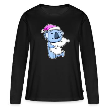 Koala Bear Tired Sleeping Sleeping Girl - Women's Premium Organic Long Sleeve Shirt - black - Front - Julia (174cm)