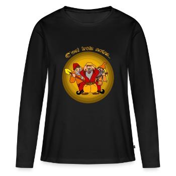nains - T-shirt manches longues Premium bio Femme - noir - Devant - Julia (174cm)