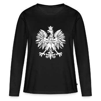 Der polnische Adler - Frauen Premium Bio Langarmshirt - Schwarz - Vorne - Julia (174cm)