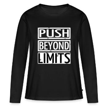 impressionnant endurance citations endurance physique drôle - T-shirt manches longues Premium bio Femme - noir - Devant - Julia (174cm)