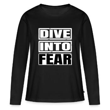 bungee jumping safety courage - Frauen Premium Bio Langarmshirt - Schwarz - Vorne - Julia (174cm)