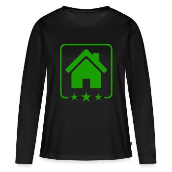House Icon Icon - Women's Premium Organic Long Sleeve Shirt - black - Front - Julia (174cm)