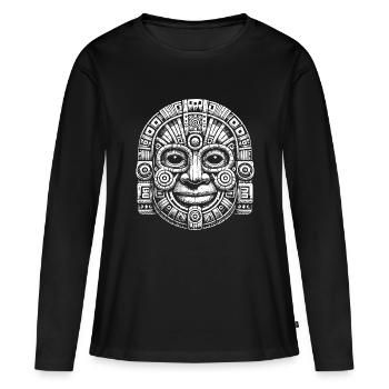 Masque - T-shirt manches longues Premium bio Femme - noir - Devant - Julia (174cm)
