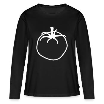 tomate - T-shirt manches longues Premium bio Femme - noir - Devant - Julia (174cm)