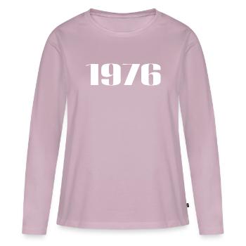 1976 - Gift born in 1976 - Women's Premium Organic Long Sleeve Shirt - dusky pink - Front - Julia (174cm)