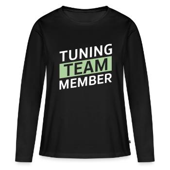 Équipe de tuning - T-shirt manches longues Premium bio Femme - noir - Devant - Julia (174cm)