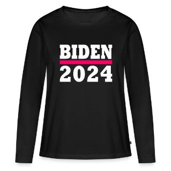 Joe biden 2024 - T-shirt manches longues Premium bio Femme - noir - Devant - Julia (174cm)