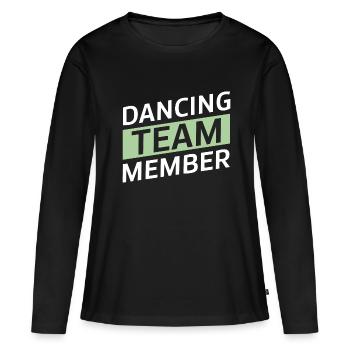 Dancing Team - Frauen Premium Bio Langarmshirt - Schwarz - Vorne - Julia (174cm)