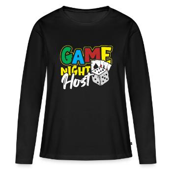 Jeux de société jeu de société cadeau - T-shirt manches longues Premium bio Femme - noir - Devant - Julia (174cm)