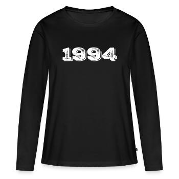 Geburtstagsgeschenk 1994 - 1994 - Frauen Premium Bio Langarmshirt - Schwarz - Vorne - Julia (174cm)