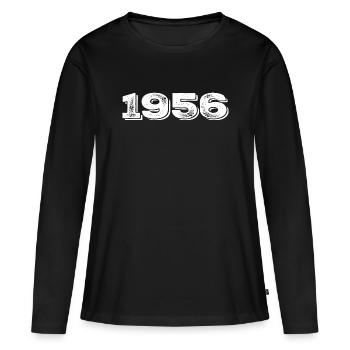 Geburtstagsgeschenk 1956 - 1956 - Frauen Premium Bio Langarmshirt - Schwarz - Vorne - Julia (174cm)