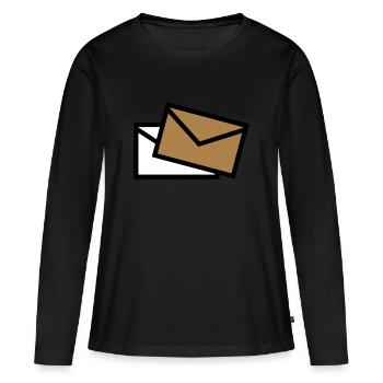 Poste - Mail - poste / Brief - lettre - lettre - T-shirt manches longues Premium bio Femme - noir - Devant - Julia (174cm)