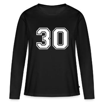 30 - Women's Premium Organic Long Sleeve Shirt - black - Front - Julia (174cm)