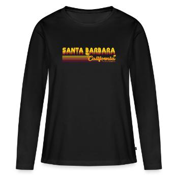 Santa Barbara Kalifornien Retro und Vintage Design - Frauen Premium Bio Langarmshirt - Schwarz - Vorne - Julia (174cm)