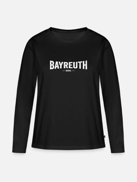 Bayreuth Original - Frauen Premium Bio Langarmshirt - Schwarz