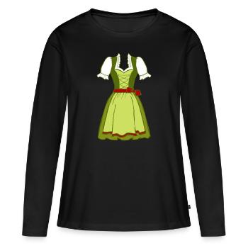 Dirndl Costume - T-shirt manches longues Premium bio Femme - noir - Devant - Julia (174cm)