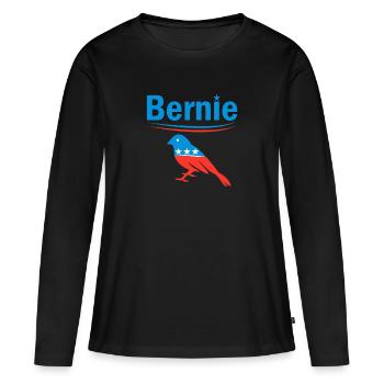 Bernie Sanders BlueBird 2020 Election President - Women's Premium Organic Long Sleeve Shirt - black - Front - Julia (174cm)