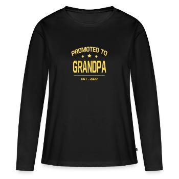 Neu Zum Opa Befördert Seit 2022 - Frauen Premium Bio Langarmshirt - Schwarz - Vorne - Julia (174cm)