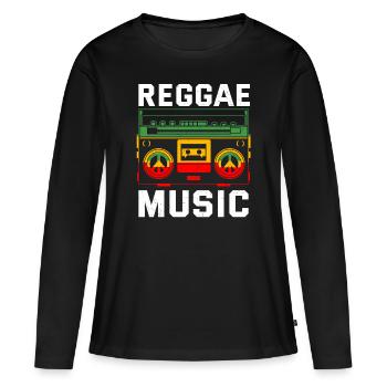 Reggae Music Musicians Radio Stereo Box - T-shirt manches longues Premium bio Femme - noir - Devant - Julia (174cm)
