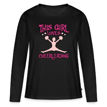 cheerleading - T-shirt manches longues Premium bio Femme - noir - Devant - Julia (174cm)