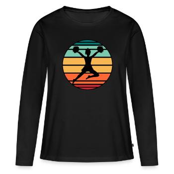 Cheerleading - T-shirt manches longues Premium bio Femme - noir - Devant - Julia (174cm)