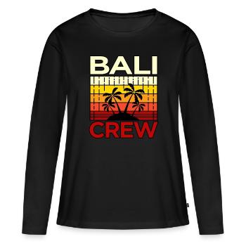 Bali - T-shirt manches longues Premium bio Femme - noir - Devant - Julia (174cm)